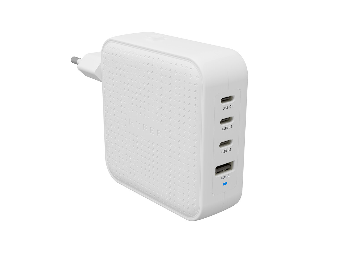 Hyper - HyperJuice 100W USB-C GaN Ladegerät mit Reiseadapter, weiß