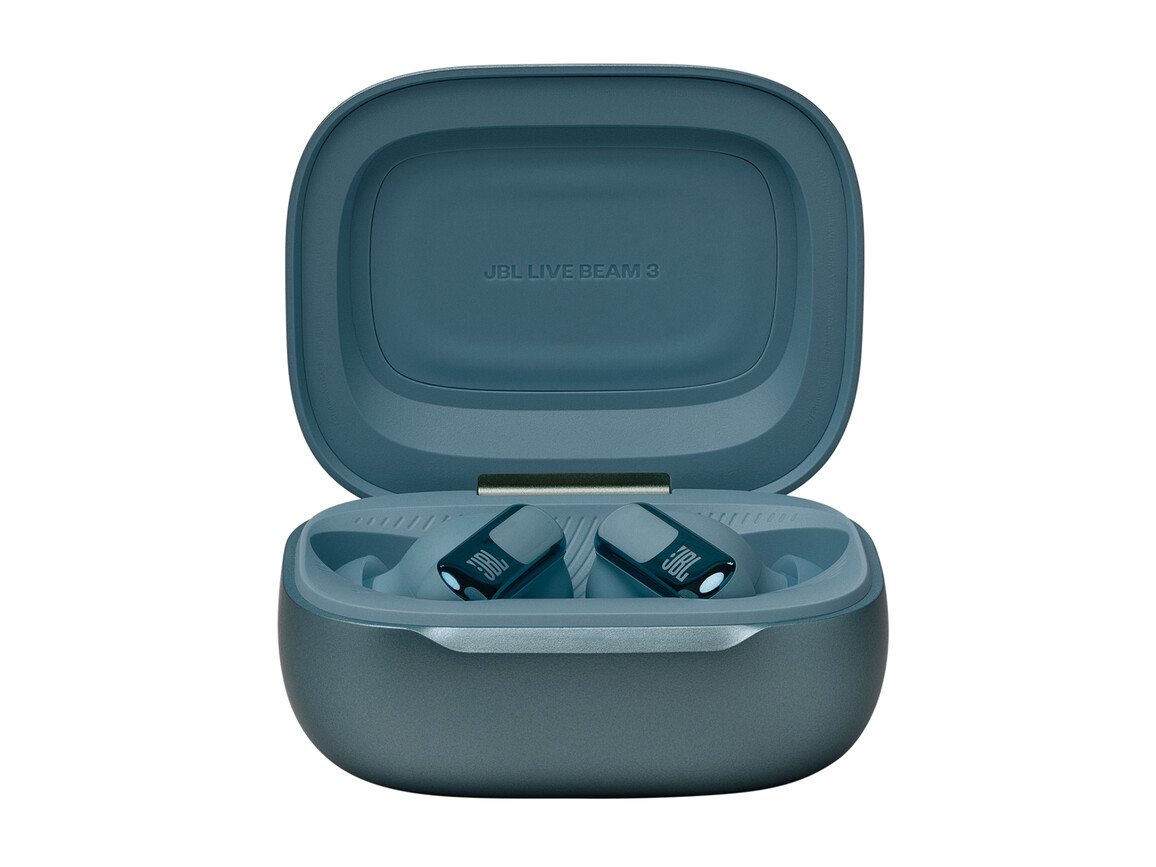 JBL Live Beam 3, kabelloser In-Ear Kopfhörer, blau