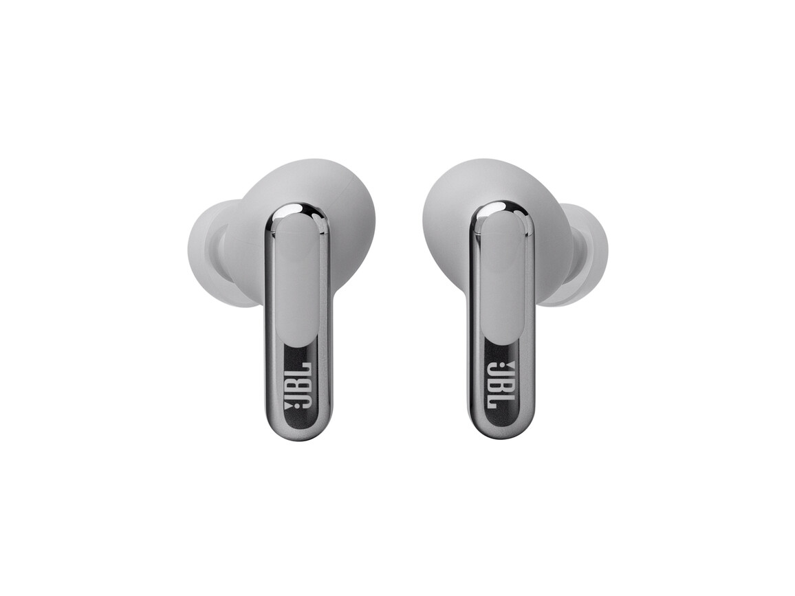 JBL Live Beam 3, kabelloser In-Ear Kopfhörer, silber