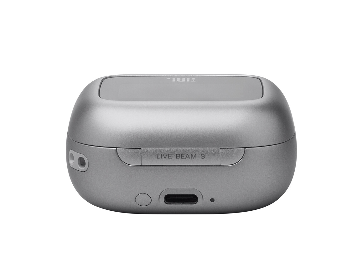 JBL Live Beam 3, kabelloser In-Ear Kopfhörer, silber