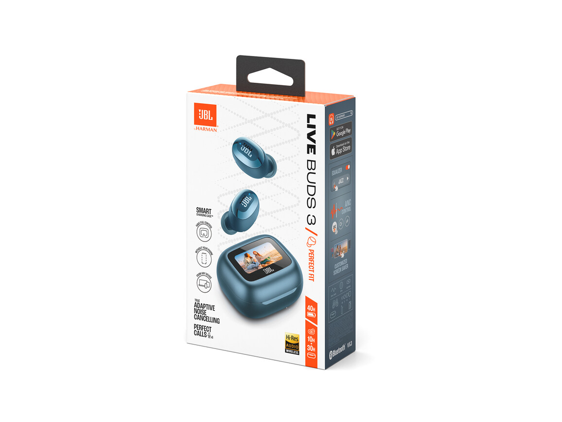 JBL Live Buds 3, kabelloser In-Ear Kopfhörer, blau