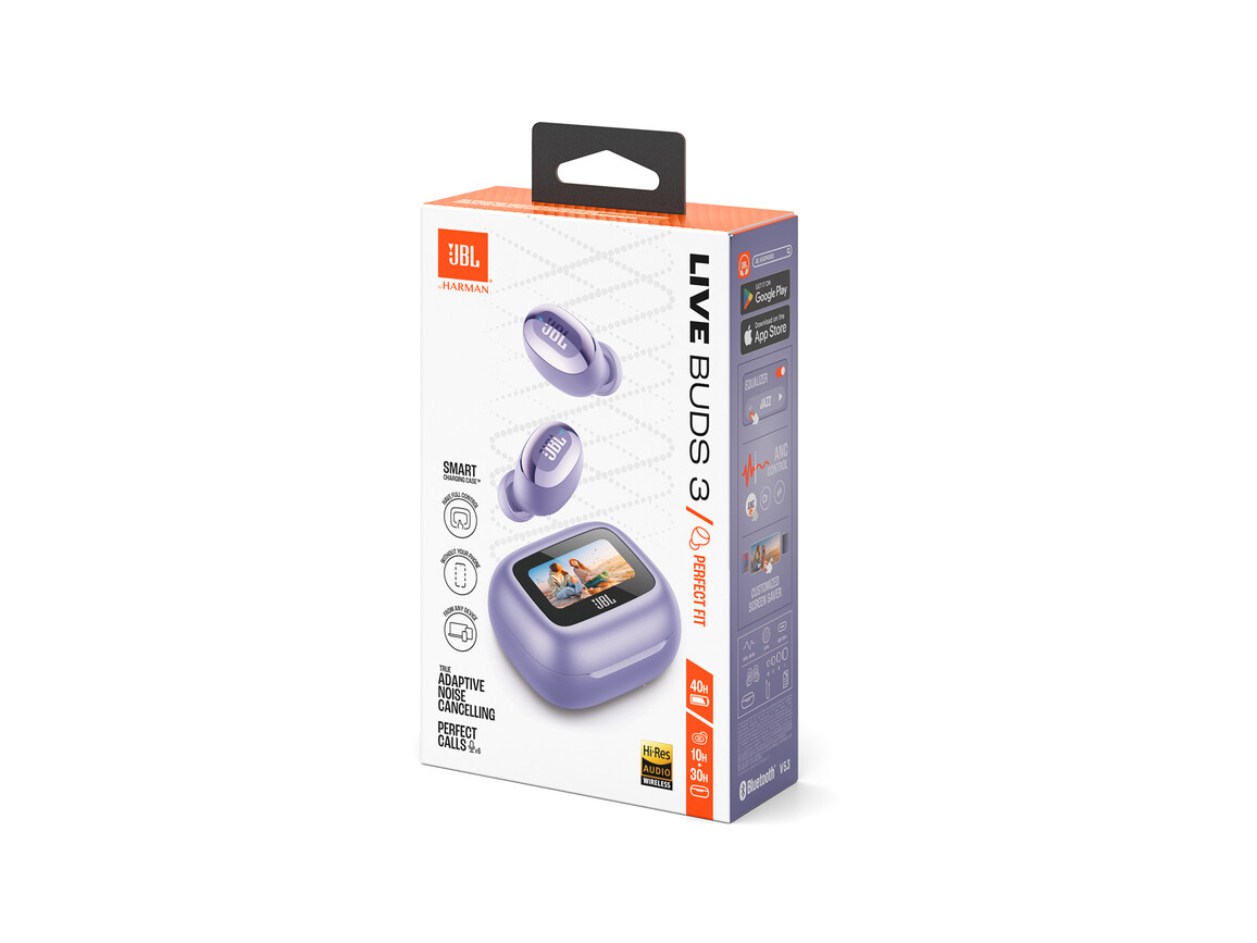 JBL Live Buds 3, kabelloser In-Ear Kopfhörer, lila