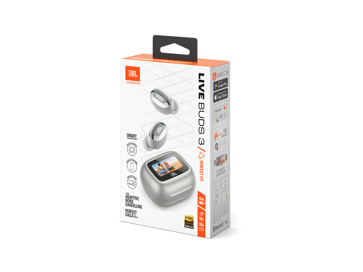JBL Live Buds 3, kabelloser In-Ear Kopfhörer, silber