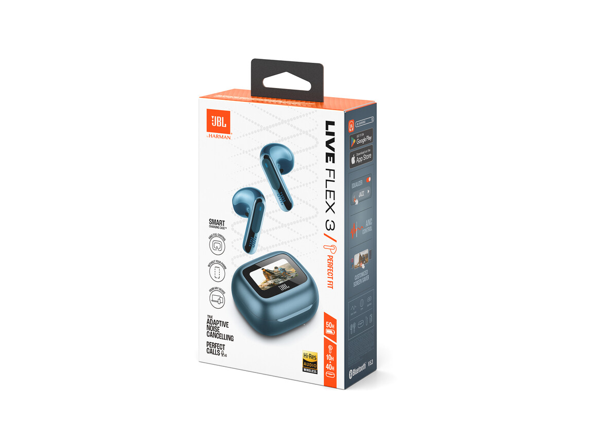 JBL Live Flex 3, kabelloser In-Ear Kopfhörer, blau