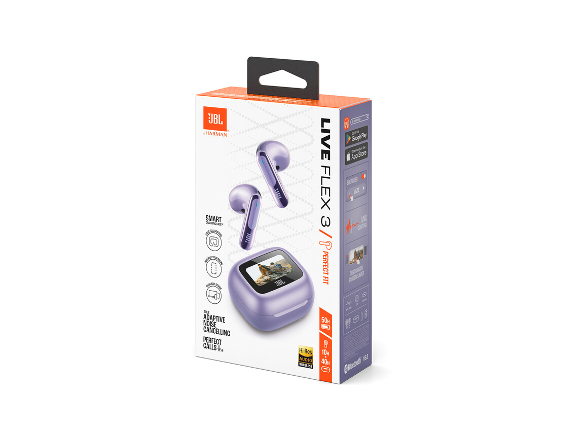 JBL Live Flex 3, kabelloser In-Ear Kopfhörer, lila