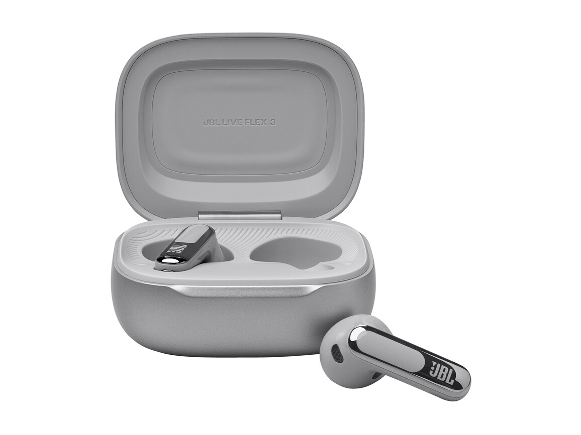JBL Live Flex 3, kabelloser In-Ear Kopfhörer, silber
