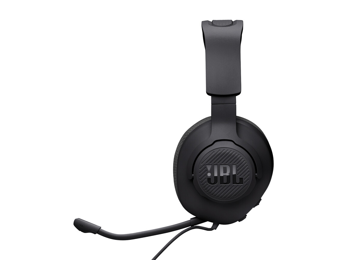 JBL Quantum 100 M2, kabelgebundener Over-Ear-Gaming-Headset mit Mikrofon, schwarz
