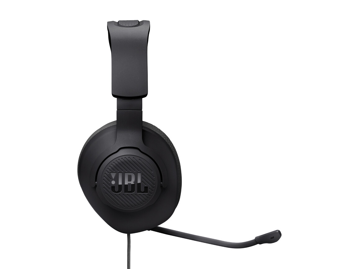 JBL Quantum 100 M2, kabelgebundener Over-Ear-Gaming-Headset mit Mikrofon, schwarz