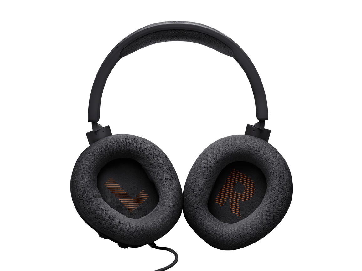 JBL Quantum 100 M2, kabelgebundener Over-Ear-Gaming-Headset mit Mikrofon, schwarz