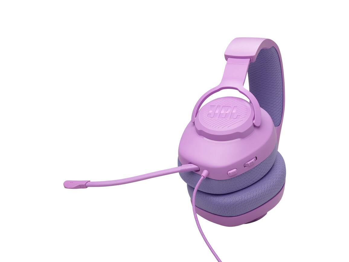 JBL Quantum 100 M2, kabelgebundenes Over-Ear-Gaming-Headset mit Mikrofon, lila