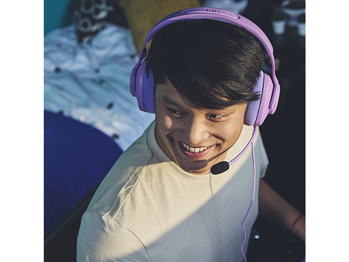 JBL Quantum 100 M2, kabelgebundenes Over-Ear-Gaming-Headset mit Mikrofon, lila