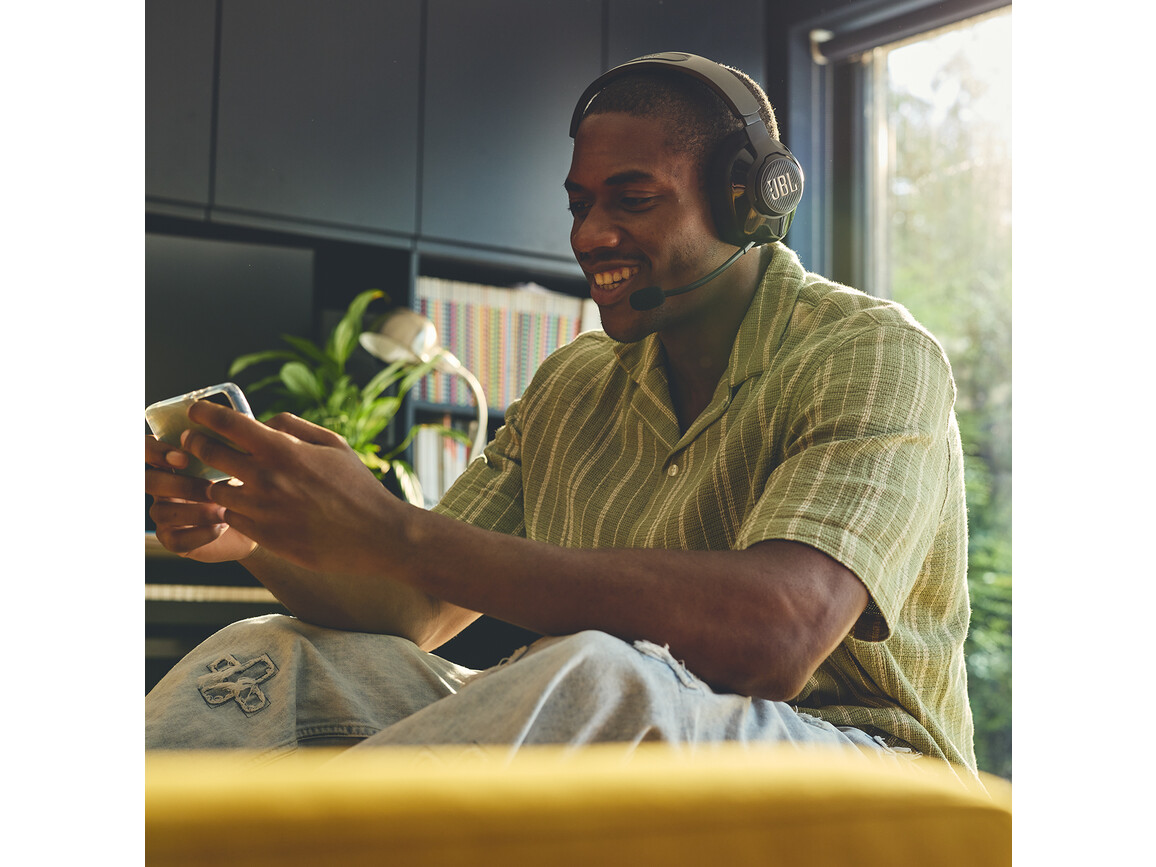 JBL Quantum 360, kabelloses Over-Ear-Gaming-Headset mit Mikrofon, schwarz