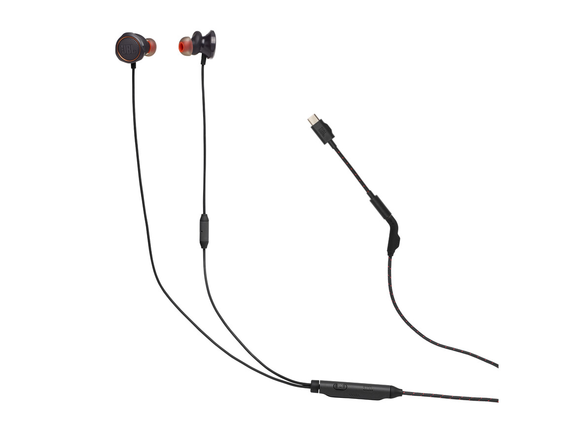 JBL Quantum 50C, kabelgebundenes In-Ear-Gaming-Headset, schwarz
