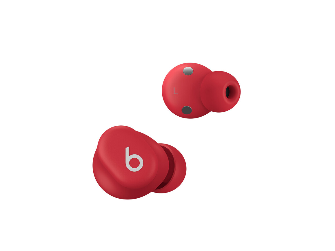 Beats Solo Buds, komplett kabellose In-Ear Kopfhörer, transparent rot