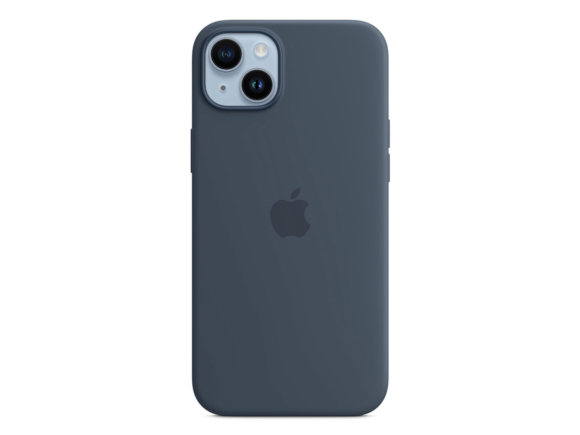 Apple iPhone 14 Plus Silikon Case mit MagSafe, sturmblau