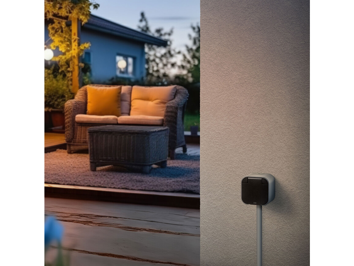 Eve Energy Outdoor EU Matter, Smarte Steckdose mit Verbrauchsmessung