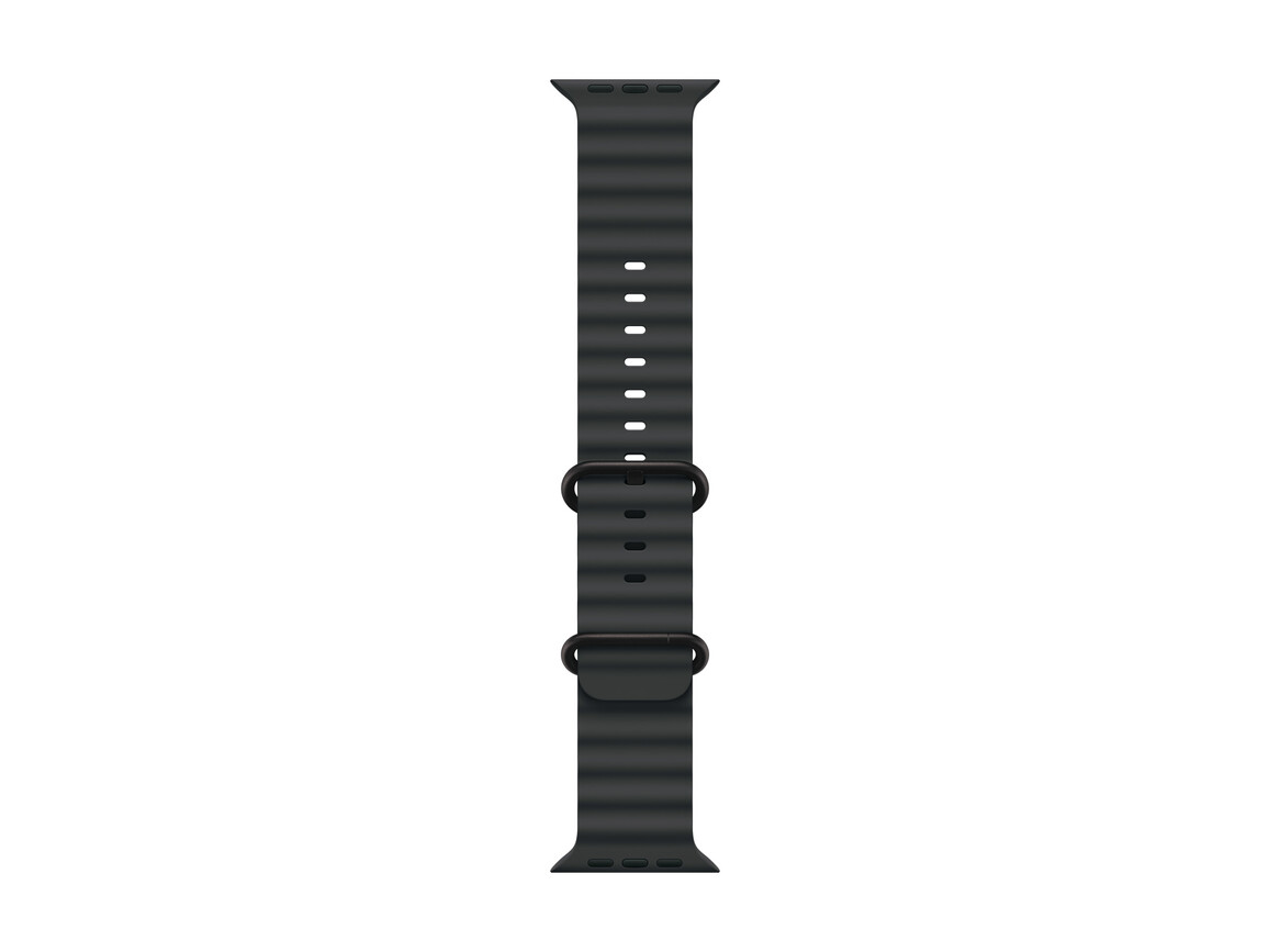 Apple Watch 49mm Ocean-Armband, schwarz - Gehäusefarbe schwarz
