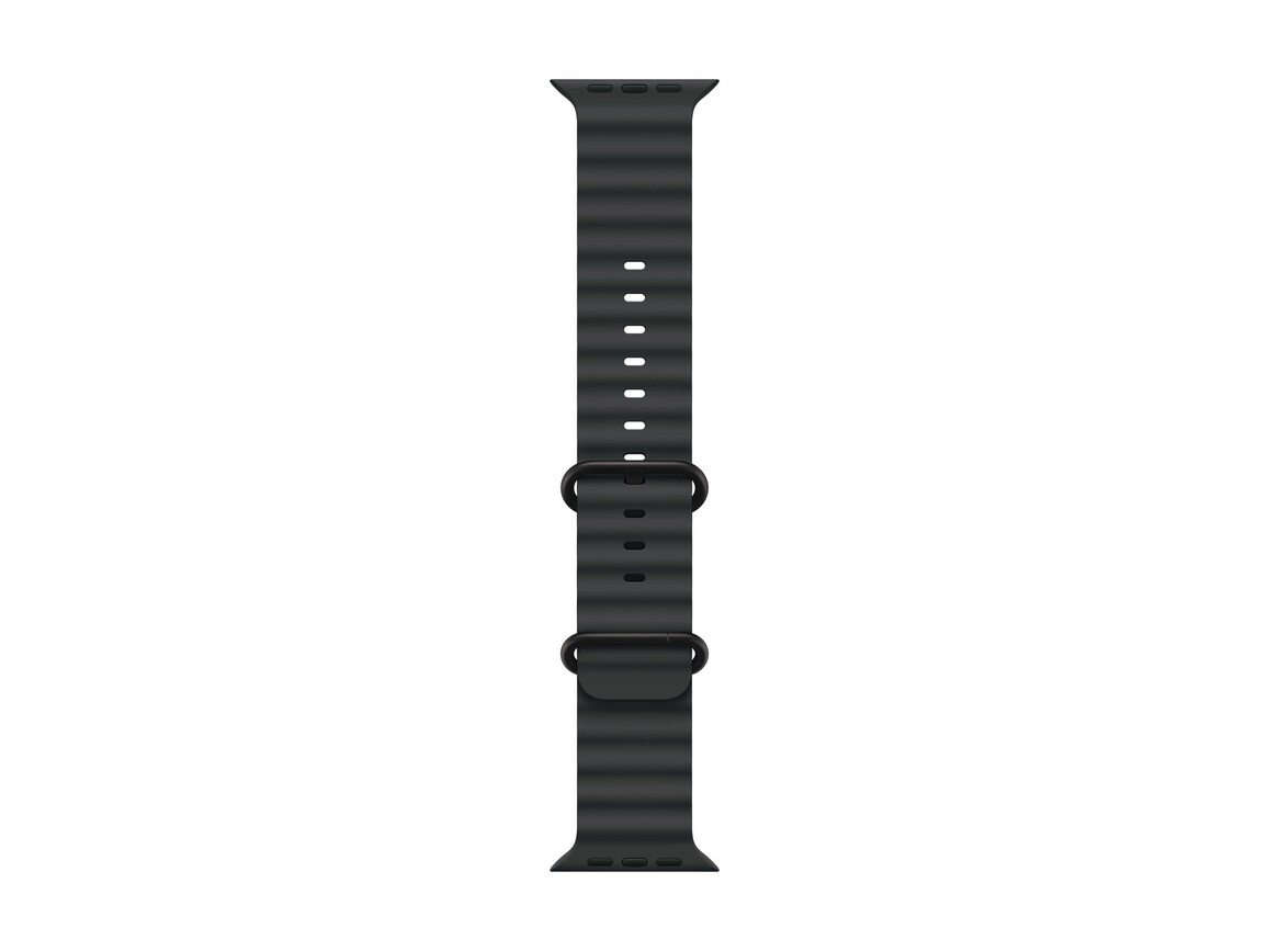 Apple Watch 49mm Ocean-Armband, schwarz - Gehäusefarbe natur