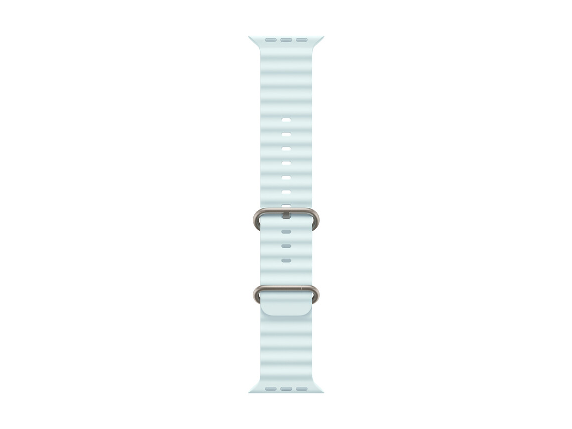 Apple Watch 49mm Ocean-Armband, kristallblau - Gehäusefarbe schwarz