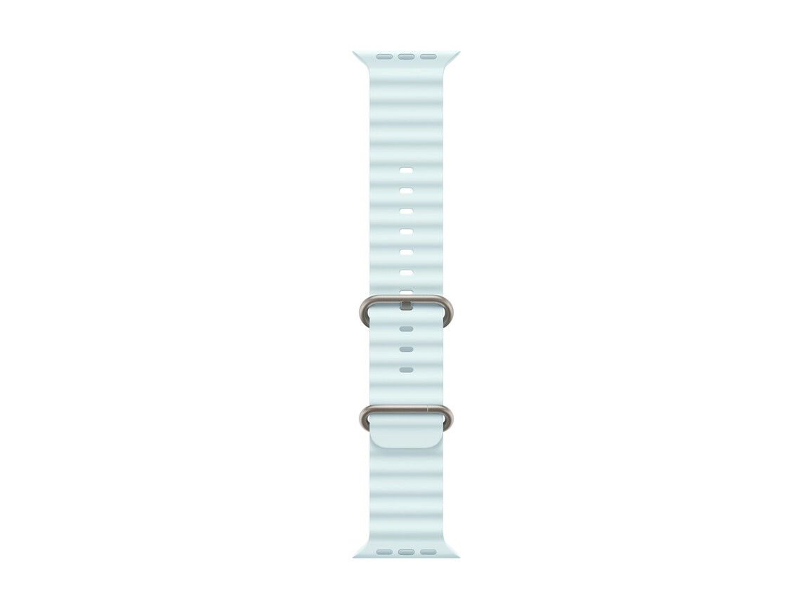 Apple Watch 49mm Ocean-Armband, kristallblau - Gehäusefarbe natur