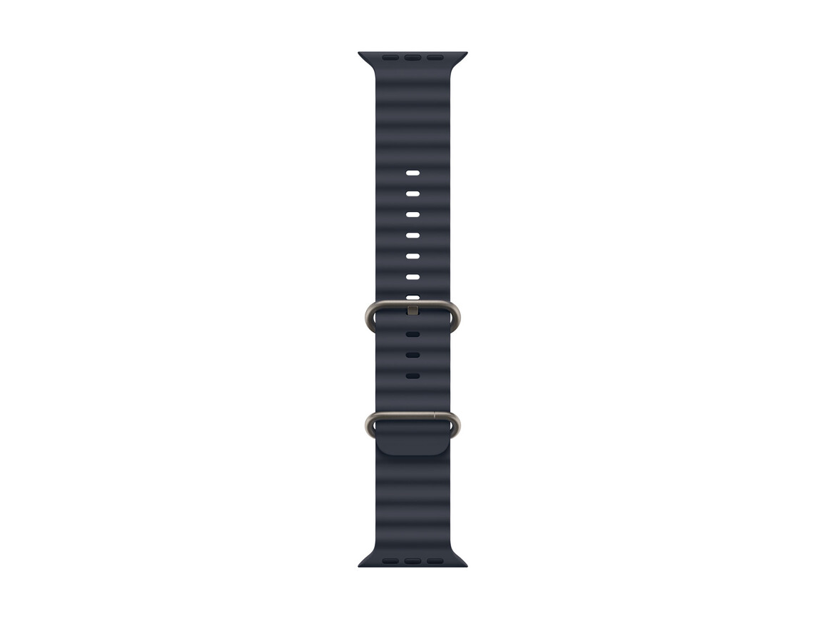 Apple Watch 49mm Ocean-Armband, blau - Gehäusefarbe natur