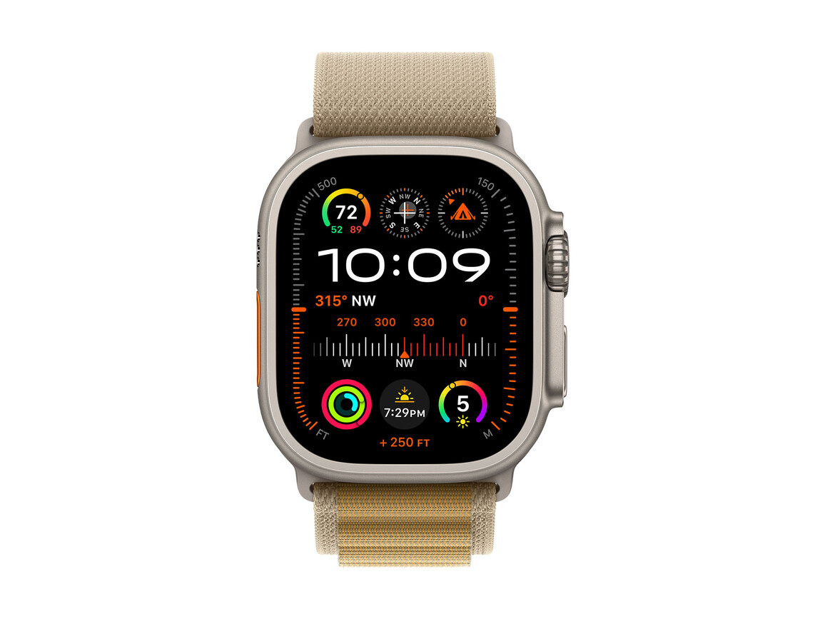 Apple Watch 49mm Alpin-Loop, mandel - large - Gehäusefarbe natur>