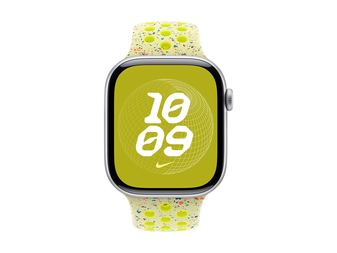 Apple Watch 46mm Nike Sportarmband, volt splash - S/M