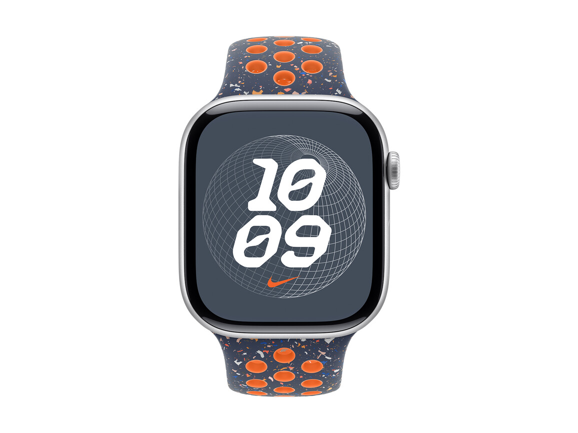 Apple Watch 46mm Nike Sportarmband, blue flame - M/L