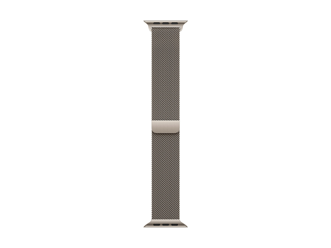 Apple Watch 46mm Milanaise-Armband, natur - M/L