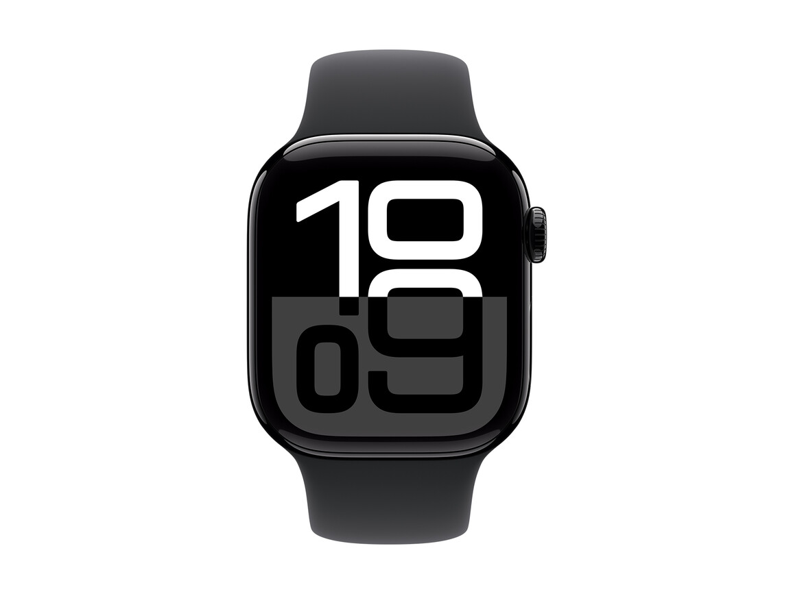Apple Watch 42mm Sportarmband, schwarz - M/L