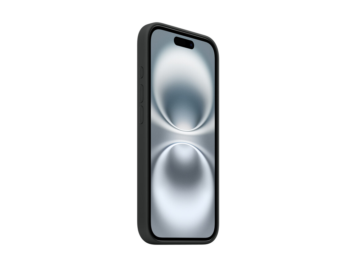 Apple iPhone 16 Silikon Case mit MagSafe, schwarz