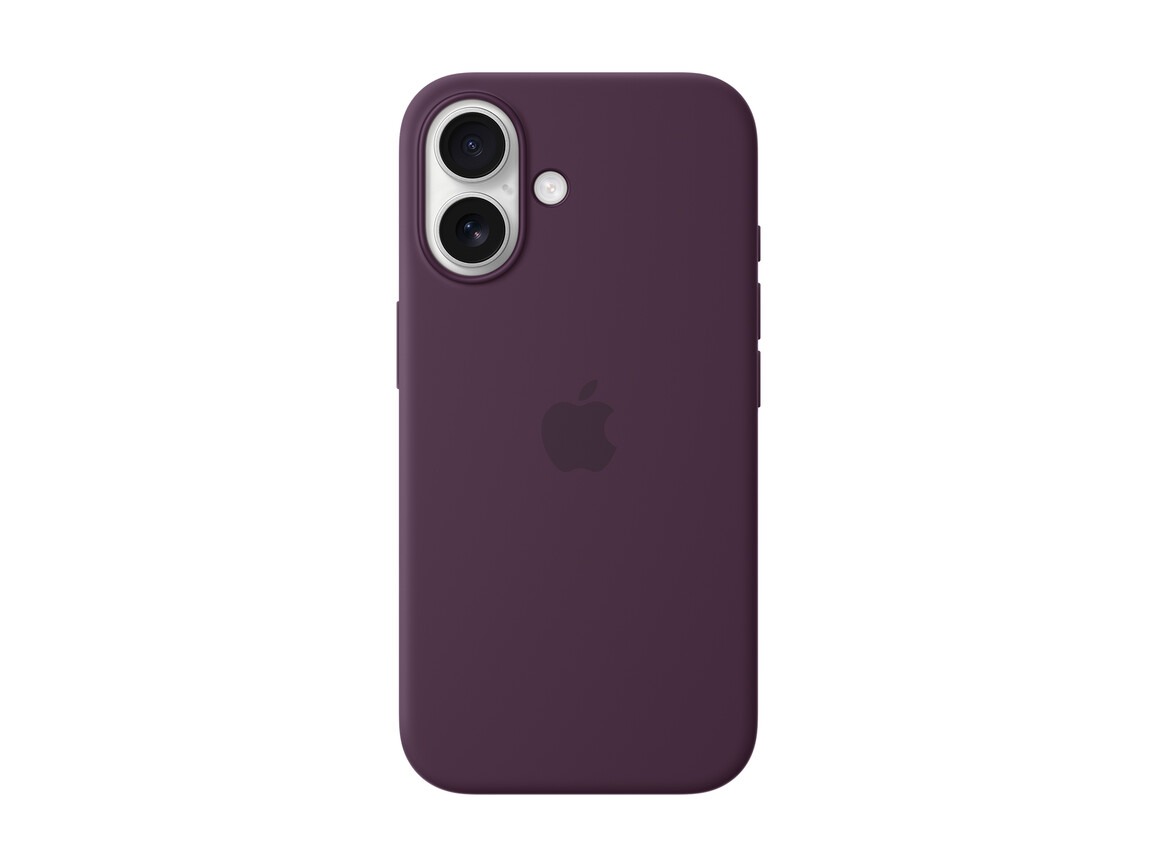 Apple iPhone 16 Silikon Case mit MagSafe, pflaume>