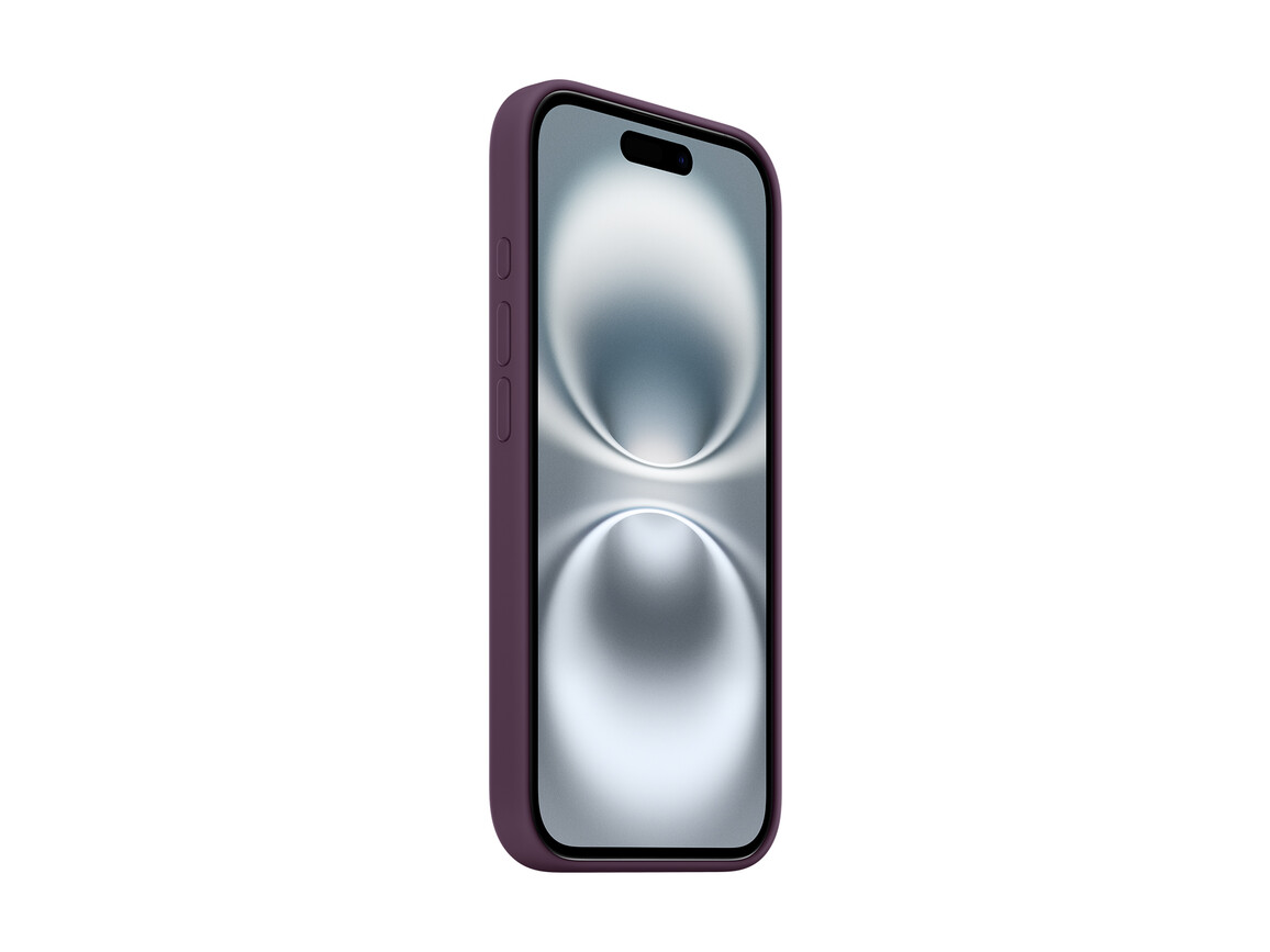 Apple iPhone 16 Silikon Case mit MagSafe, pflaume>