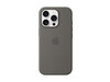 Apple iPhone 16 Pro Silikon Case mit MagSafe, steingrau