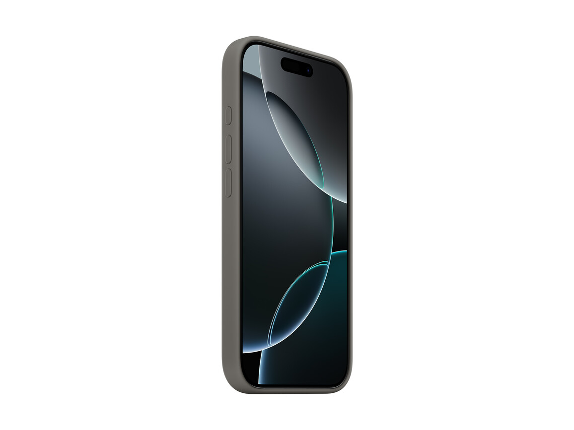 Apple iPhone 16 Pro Silikon Case mit MagSafe, steingrau