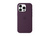 Apple iPhone 16 Pro Silikon Case mit MagSafe, pflaume