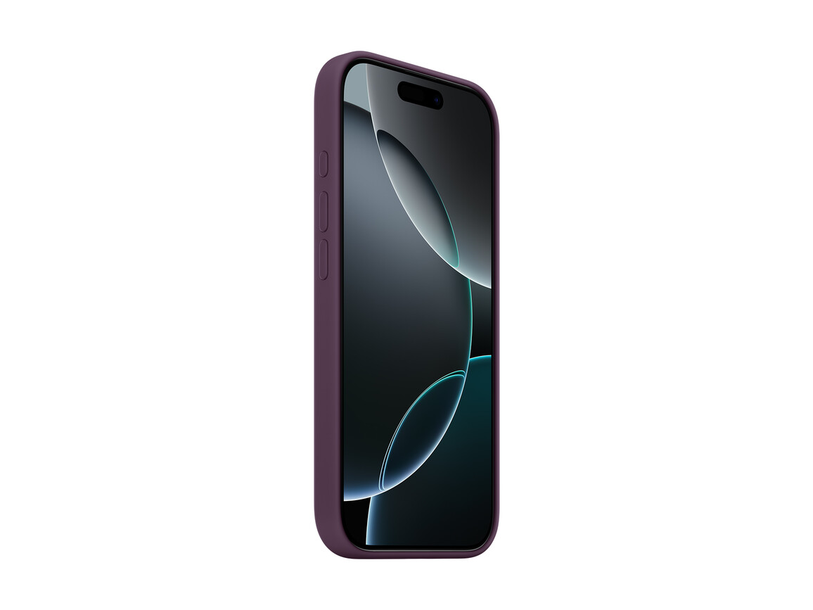 Apple iPhone 16 Pro Silikon Case mit MagSafe, pflaume