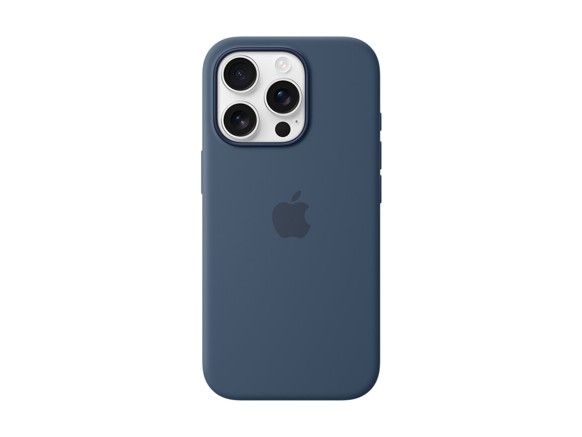 Apple iPhone 16 Pro Silikon Case mit MagSafe, denim