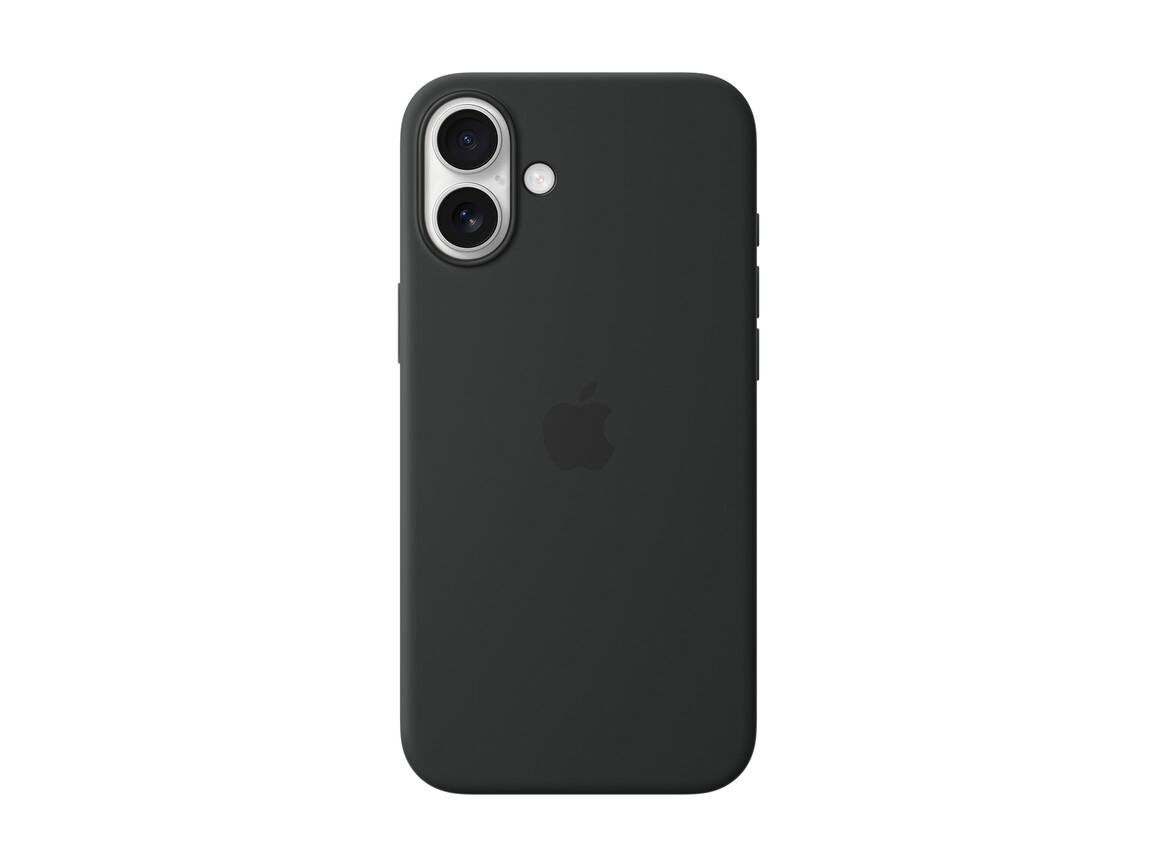 Apple iPhone 16 Plus Silikon Case mit MagSafe, schwarz