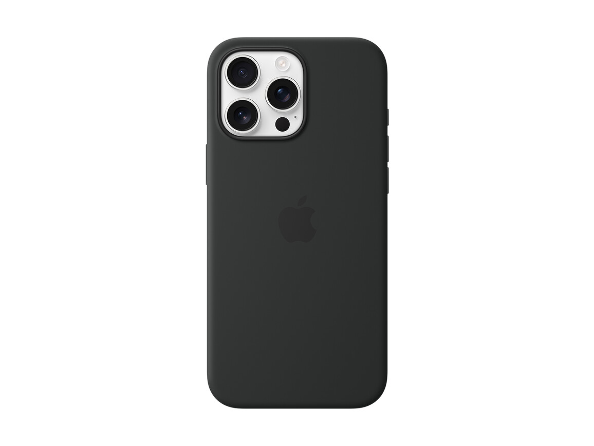 Apple iPhone 16 Pro Max Silikon Case mit MagSafe, schwarz