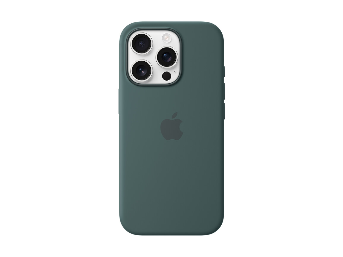 Apple iPhone 16 Pro Silikon Case mit MagSafe, seegrün