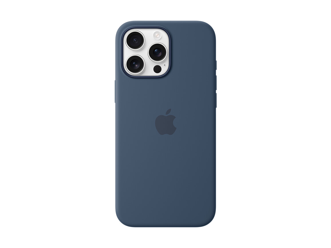 Apple iPhone 16 Pro Max Silikon Case mit MagSafe, denim