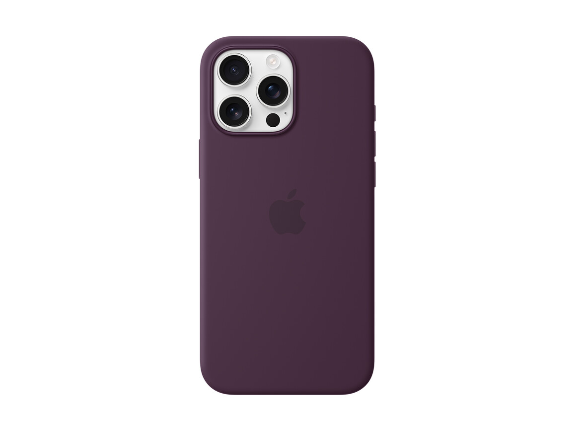 Apple iPhone 16 Pro Max Silikon Case mit MagSafe, pflaume