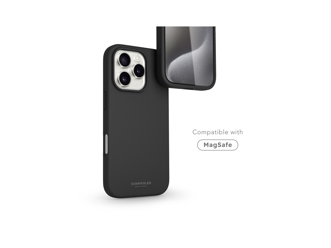 Vonmählen Silikon-Case für iPhone 16 Pro Max, schwarz