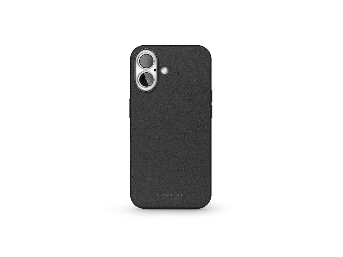 Vonmählen Kunstleder-Case für iPhone 16 Plus, schwarz