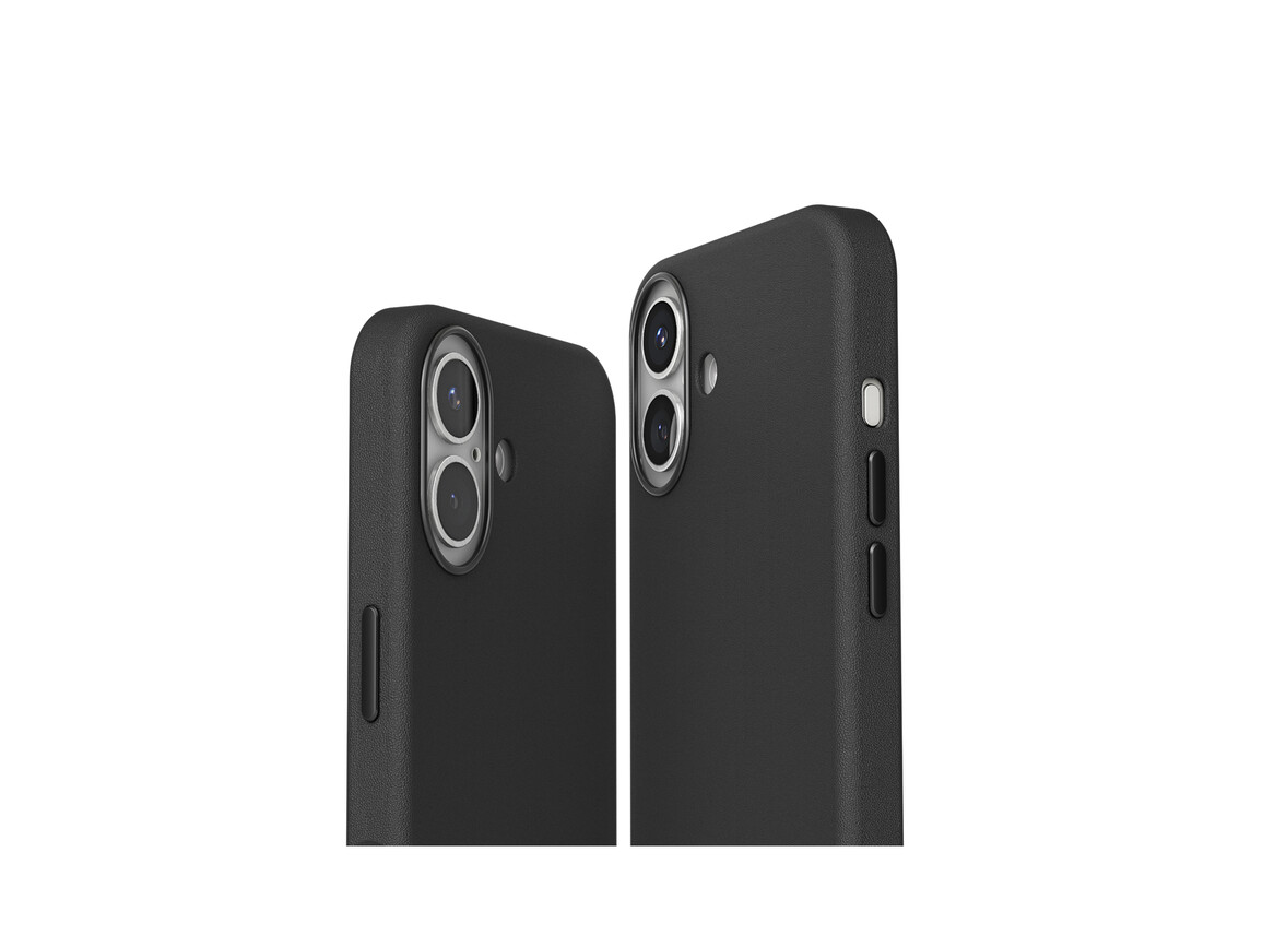 Vonmählen Kunstleder-Case für iPhone 16 Plus, schwarz