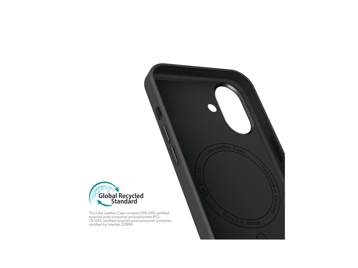 Vonmählen Kunstleder-Case für iPhone 16 Plus, schwarz