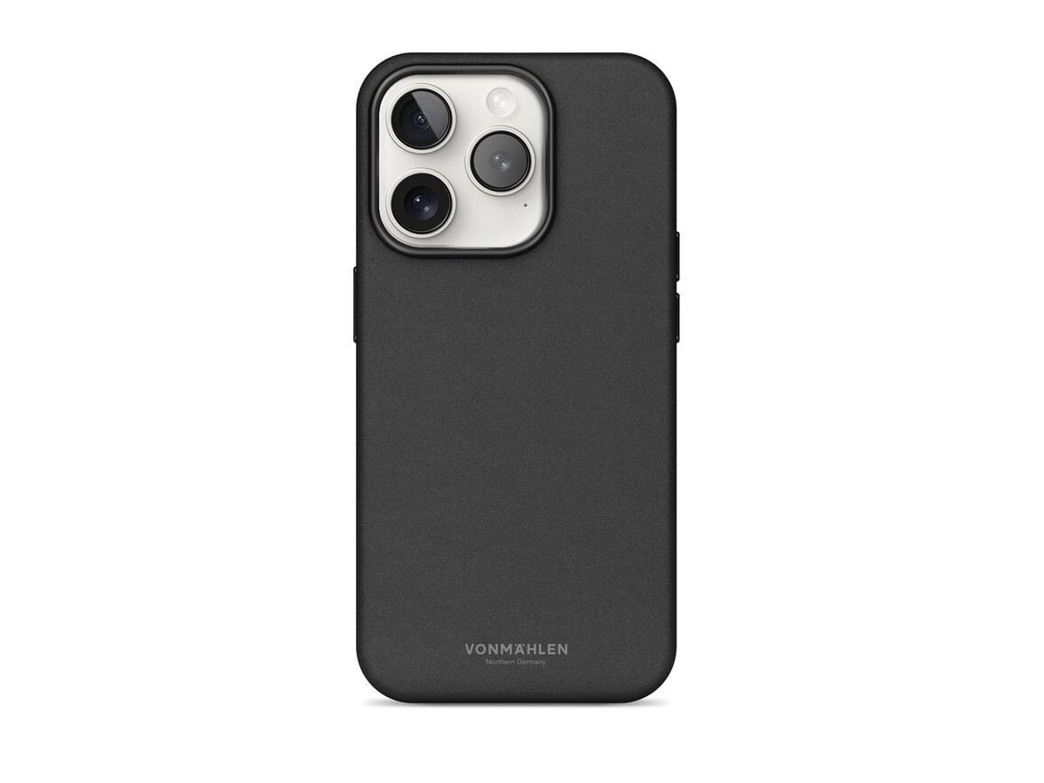 Vonmählen Kunstleder-Case für iPhone 16 Pro Max, schwarz