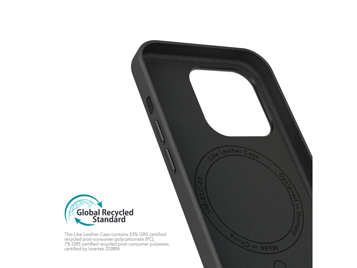 Vonmählen Kunstleder-Case für iPhone 16 Pro Max, schwarz
