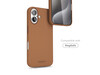 Vonmählen Kunstleder-Case für iPhone 16 Plus, braun